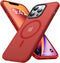 Strong Magnetic Case for iPhone 13 Pro Max, Military Grade Drop Protection, Shockproof Translucent Matte Red