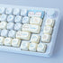 Hyekit PBT Keycaps - 145 Keys Baby Cat Keycaps, Dye-Sublimation Cute MOA Profile Custom Keycaps for Cherry MX