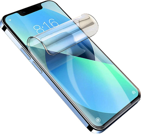 2-Pack Upgraded Hydrogel Screen Protector for iPhone 13/13 Pro, iPhone 14 (6.1"), Non-breakable Flexible TPU & Case