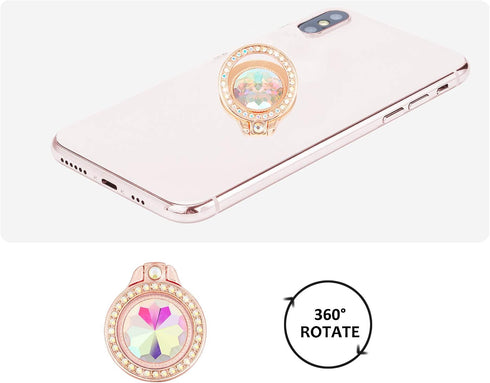 lenoup Glitter Bling Bling Phone Ring Holder, Sparkle Phone Ring Artificial Diamond Stand, Rhinestone Cell Phone Finger