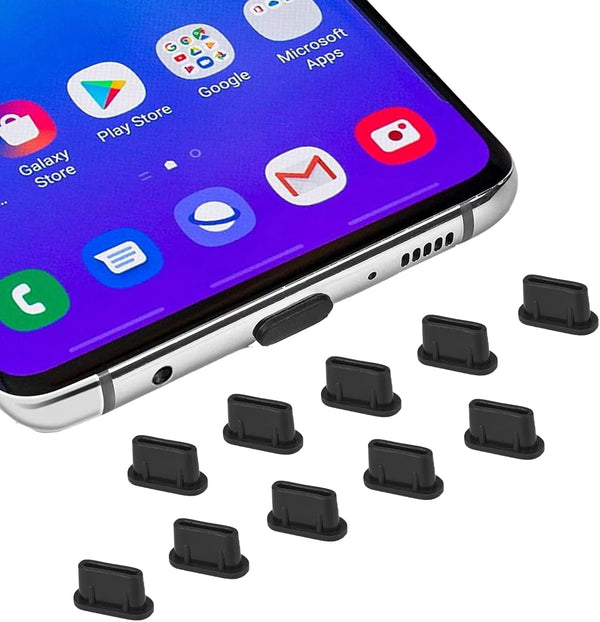 10x USB C Cover, Dust Port Plug Caps for iPhone 15 Pro Max, Samsung Galaxy S24, All Type-C Devices & MacBook