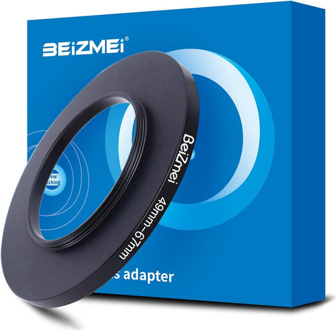 49mm to 67mm Camera Filters Ring, Compatible with All Brands 49mm Lens to 67mm UV ND CPL Camera Filter