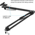 Lurrose 1/4 Metal Webcam Holder and Desktop Scissor Arm Stand with Screw Clamp, Adjustable Suspension Boom for USB