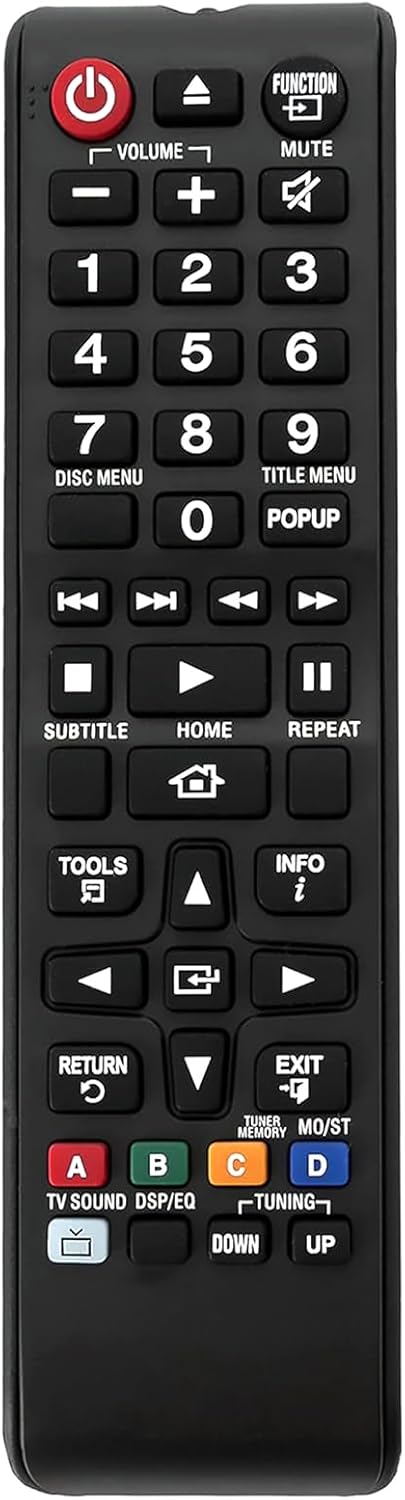 New AH59-02533A AH59-02533B Replace Remote for Samsung Home Theater System Models HT-H4530, HT-J5500W, and More