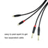 RCA to 1/4 TS Cable, Dual 1/4 Mono to Dual RCA, Copper Shielded, Gold-Plated, 6.6FT Audio Cord