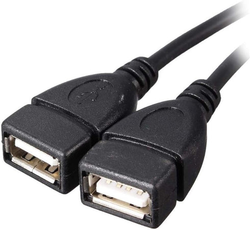 USB 2.0 Adapter, Dual USB Female Jack Y Splitter Charger Cable (2 Pack) for Laptop/Tablet/Smartphone Data Transmission/Charging