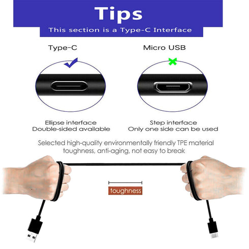 USB C Charger Charging Cable Cord Wire Compatible for W-King D7 D8 D8mini D9 T9 X10, Alpatronix AX500 AX600, Teblab hd77 Max, Marshall Stockwell II, Abramtek E600 & More USB-C Bluetooth Speaker Charge