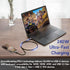 LINKUP 6ft USB 4.0 240W Type-C Thunderbolt 4 Cable, 40Gbps Super-Fast Data Charging, 8K@60hz Video, Durable Sleeved,