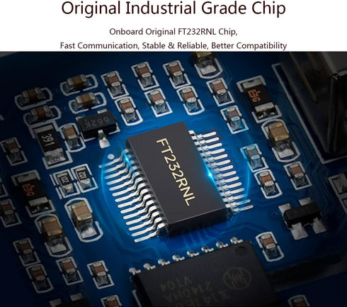 USB to RS232/485/422/TTL Converter with FT232RNL Chip, Industrial Isolated USB Adapter for Multi Devices