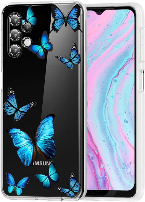 Phone Case for Galaxy A32 5G, Clear Slim Shockproof Pattern Soft TPU Protective Cover for Samsung Galaxy A32 5G