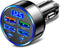 6 Ports Fast Car Charger with Voltage Monitor, USB Charger Compatible with iPhone 13/14/15 & Most Android Models