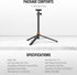 NEEWER 59" TS04 Basics Selfie Stick Tripod Compatible with iPhone DLSR Canon Sony Camera, Small Metal Portable Travel