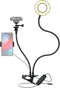 Knox Gear Clip On Selfie Ring Light Stand with Flexible Arm and Interchangeable Cell