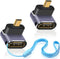 Duttek 8K Down Angle 90 Degree HDMI to Micro HDMI Adapter, Male to