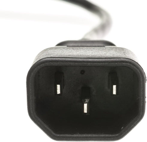 CableWholesale 3 C13 C14 3 18 10 C13 C14 feet Computer/Monitor Power Extension Cord, Female to Male Plug, Pin, AWG