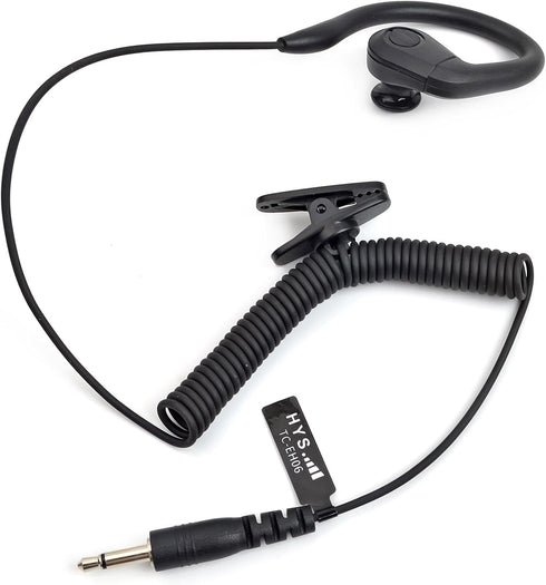 HYS Wired Earbuds Headphones with Secure Ear Hooks - 3.5mm Earpiece for Shoulder Speaker Microphones