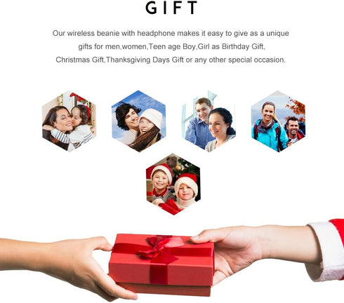 Bluetooth Beanie Hat Headphones, Unique Tech Gifts, Stocking Stuffer