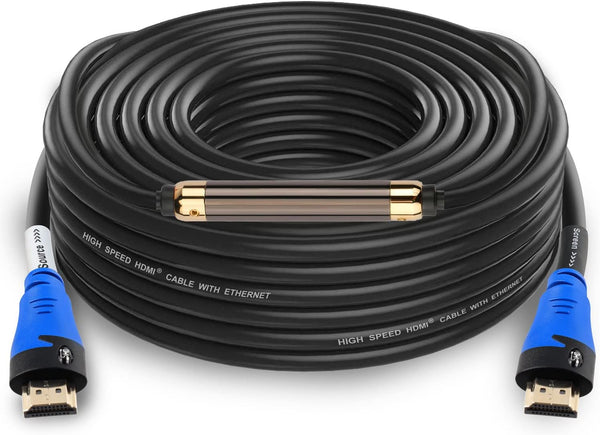SHD HDMI Cable 75Feet with Booster, 1080P HDMI Cord, CL3 Rated for In-Wall Installation