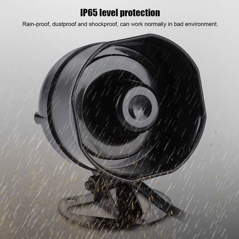 Mugast Wired Electronic Sound Speaker Alarm Siren Horn with MP3 Loading Support, IP65 Micro, SD Card FAT32