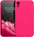 kwmobile Case Compatible with Apple iPhone XR, Slim Protective TPU Silicone Phone Cover - Neon Pink