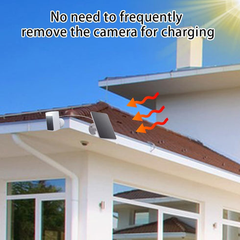 Solar Panel Compatible with WYZE Battery Cam Pro, 2 Pack, 4W with 10ft Micro USB Charging Extension