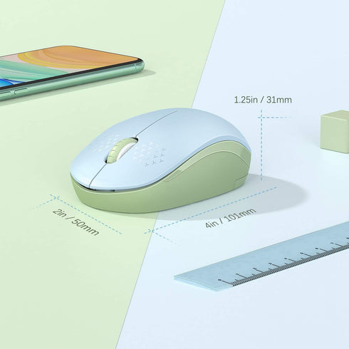 seenda Wireless Mouse, 2.4G Noiseless Mouse with USB Receiver, Portable Computer Mice for PC, Tablet, Laptop (Light