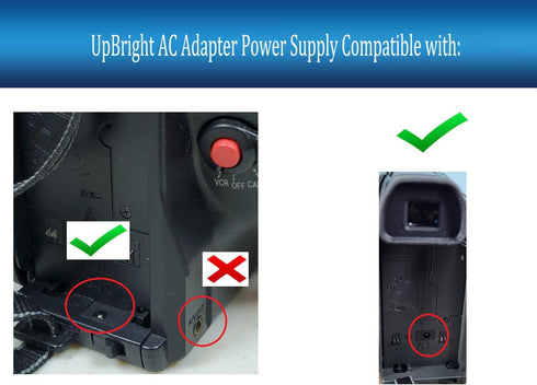 UpBright 6V AC/DC Adapter Compatible with Panasonic PalmSight Palmcorder Camcorder Camera PV-L352D PV-L353D PV-L354D PV-L550D PV-L501D PV-L551D PV-L552D PV-L650D PV-L858D PV-DV103D Power Cord Charger