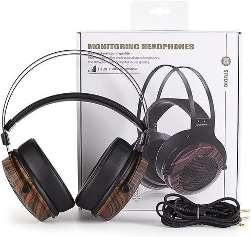 Wired Over-Ear Headphones, Studio Headset with 50mm Drivers for Music Recording - 3.5mm/6.35mm Audio Jack