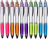 Stylus Pens for Touch Screens, Medium Point Pens with Crystals for Women and Kids, Black Ink with Comfort Grip (10