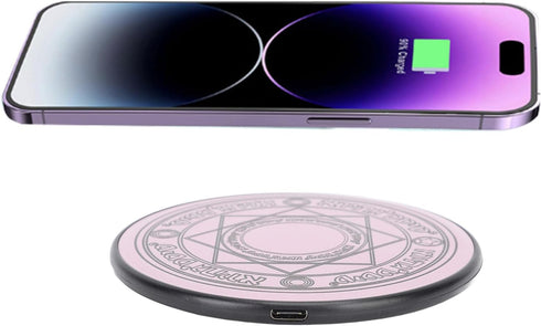 20W Charging Pad with Breathing Light Effect, Sakura Desktop Fast Charging Power for Phones Tablets Headphones