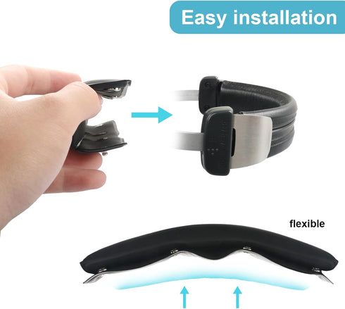 DT880 Headband Cushion Replacement, Protein Leather Pad Compatible with DT 770, 860, 880, 990 PRO, Sennheiser HD380,