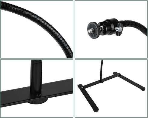 DS. DISTINCTIVE STYLE Phone Holder for Video Recording - 15 Inch Bendable Gooseneck Desk Tripod for iPhone