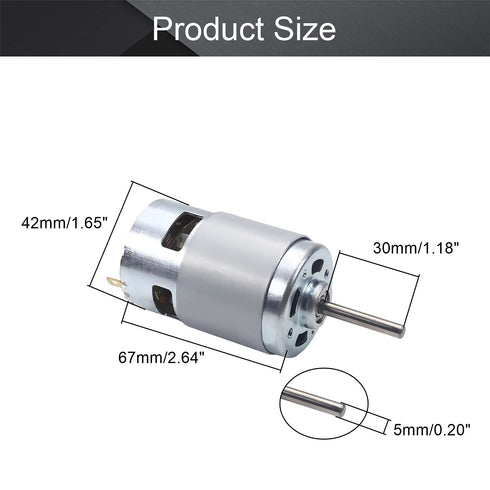 1Pcs 24V 20000RPM 1A Bettomshin DC Motor Micro Motor Mini Motor Electric Motor Round Shaft for RC Boat Toys Model DIY
