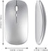 Wireless Bluetooth Mouse for Apple iPad, iPhone, MacBook, Android, Samsung Tablet, Dual-Mode Rechargeable Portable Mice