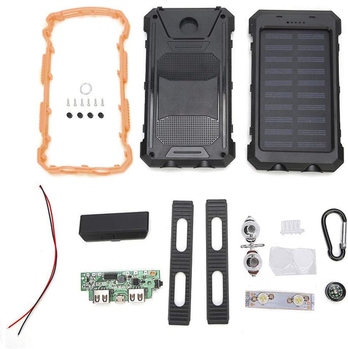 SUNGOOYUE 10000mAh IP6, Bank Kit, Portable Outdoor Fast Charger with Dual USB Ports, for Camping Travel Hiking (Black