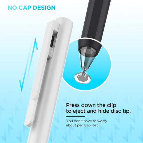 2pcs Smallest Disc Tip Universal Touch Pen for Apple iPad/Pro/Air/Mini/iPhone/Samsung Galaxy Tablet/Android