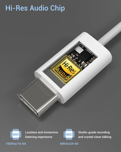 Cubilux USB C Headphone Adapter: Type C to 3.5mm Dongle for iPhone 15+/15 Pro Max, iPad Pro, Samsung S24/S23/S22, Pixel