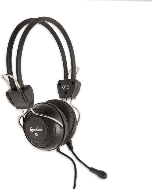 Stereo Wired PC Gaming Headset, On Ear with Flexible Boom Mic, 3.5mm Audio Jack Plug