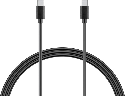 Black 6ft 100W USB-C to USB-C Data Sync Power Adapter Charger Cord