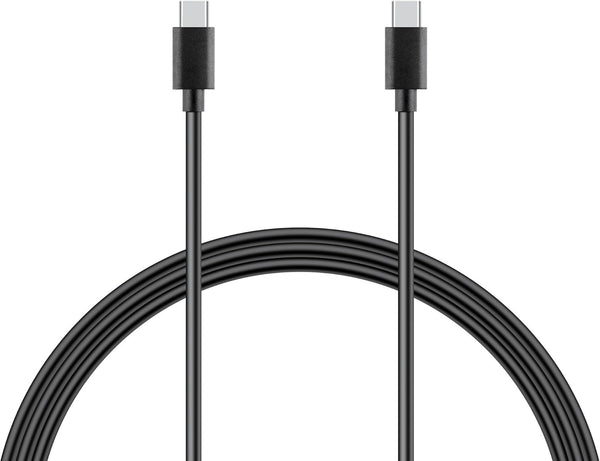 Black 6ft 100W USB-C to USB-C Data Sync Power Adapter Charger Cord