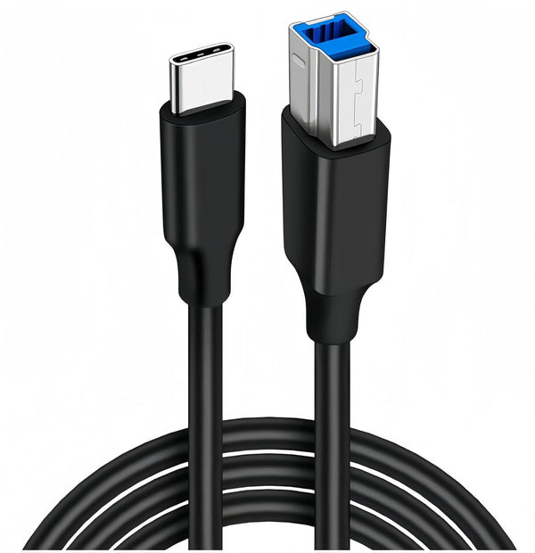 USB B 3.0 Cable, USB 3-B Male to USB C Cable, 6ft