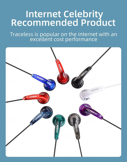 Yuandao Wired HiFi Earbuds, 15.4mm Dynamic 3.5mm Plug Flat Head Earphones with Mic, Bass Stereo IEMs for Gaming/Sport,