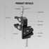 NEEWER Mini V Mount Battery Plate with Wide Super Crab Clamp & QR Lock for Tripod Light Stand