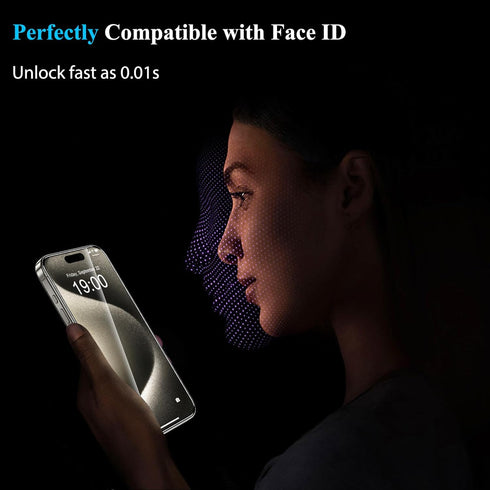 YMHML 3 Pack Screen Protector for iPhone 15 Pro Max/Plus, Military Grade HD Clear Tempered Glass, 6.7 Inch Accessories.
