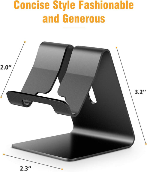 ORIbox Cell Phone Stand, Aluminum Desktop Solid Stand for Office Desk