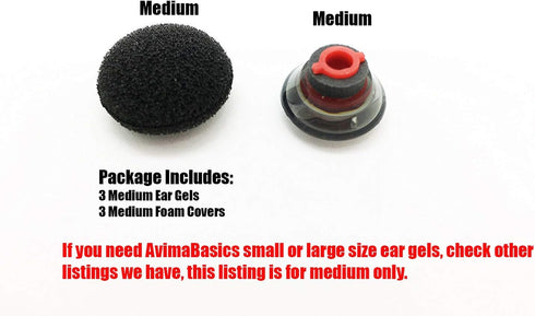 Voyager 5200 5220 Ear Tips, 3 Pack Medium Replacement Eartips Compatible with Plantronics Voyager 5200 Wireless Headset