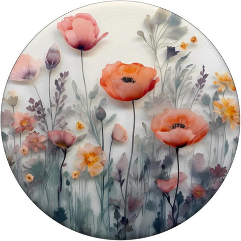 Poppy Flowers Bouquet in Resin, Flower PopSockets Adhesive PopGrip