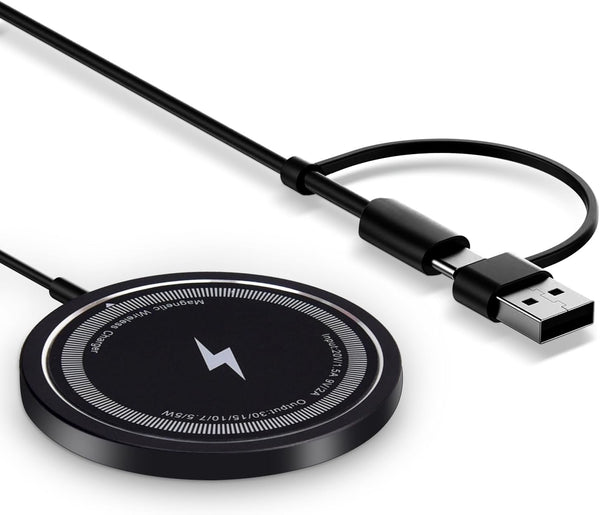 Magnetic Wireless Charger Compatible with MagSafe, iPhone 15/15 Pro/15 Plus/15 Pro Max/14/13/12, Wireless Charging Pad