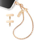 Wristlet Strap Copper Phone Lanyards Gold Detachable Metal Cellphone Safety Charms Wrist