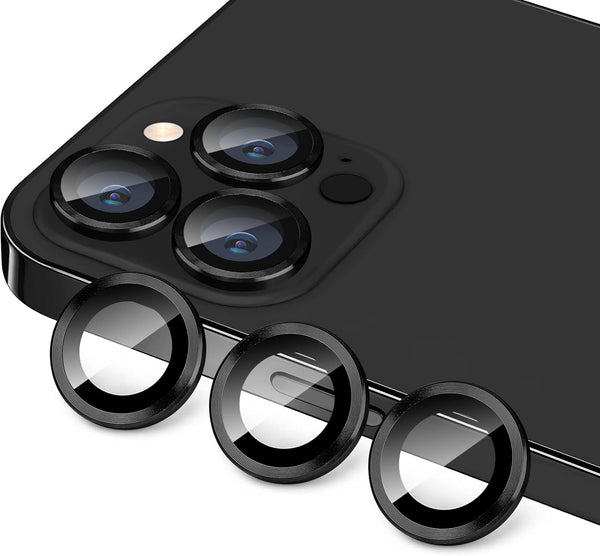 iPhone 12 Pro Max Camera Lens Protector - 9H Tempered Glass, Shockproof Cover, Anti-Scratch - 3 Pcs Graphite, 6.7 inch.